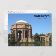 The Palace of Fine Arts, CA - postcard