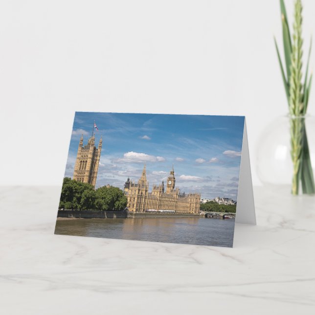 The Palace of Westminster Blank Greeting Card (Front)