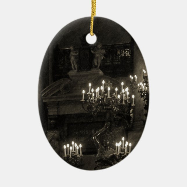 The Palais Garnier Paris France Ceramic Tree Decoration (Front)