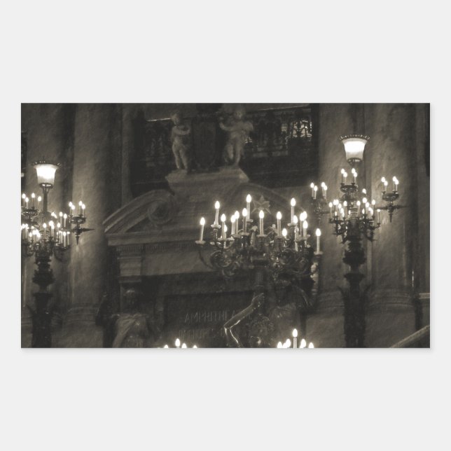 The Palais Garnier Paris France Rectangular Sticker (Front)