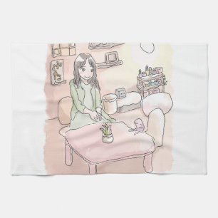 the pale rooms and soles of the feet tea towel