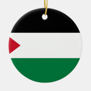The Palestinian flag (علم فلسطين‎) Ceramic Tree Decoration