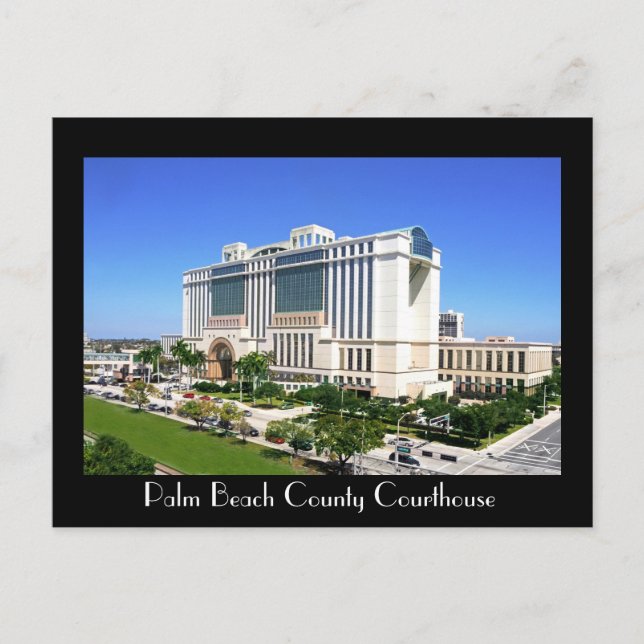 The Palm Beach County Courthouse - West Palm Beach Postcard (Front)