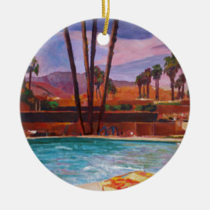 The Palm Springs Pool Ceramic Tree Decoration