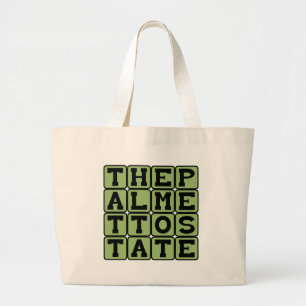 The Palmetto State, South Carolina Nickname Large Tote Bag