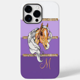 The Palomino (purple gradient/gold stripes) Case-M iPhone 14 Pro Max Case