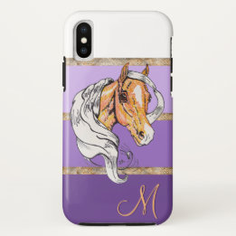 The Palomino (purple gradient/gold stripes) Case-Mate iPhone Case