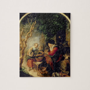 The Pancake Seller, 1650-55 (oil on panel) Jigsaw Puzzle