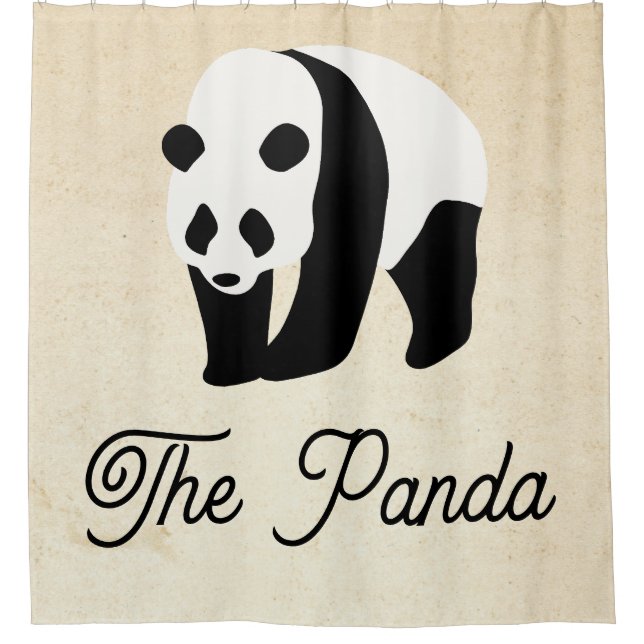 The Panda Colour Block Shower Curtain (Front)
