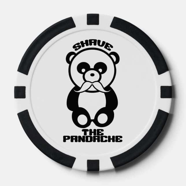 The Pandache (Panda moustache) poker chips (Front)