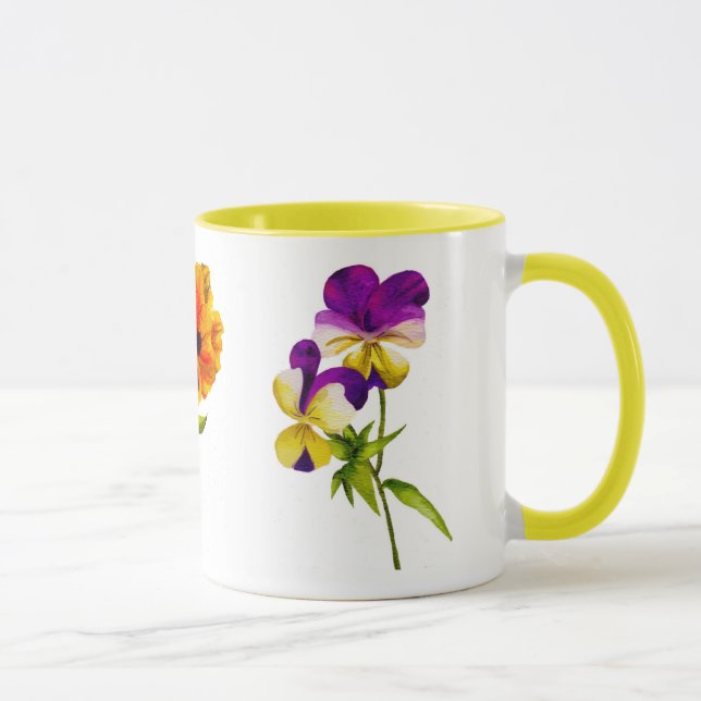 'The Pansy Party' on a Combo Mug (I) (Right)