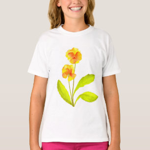'The Pansy Party' on a Girl's Ruffle T-shirt