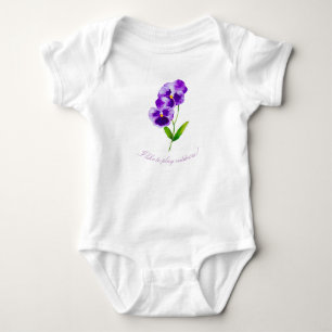 'The Pansy Party' on a Onezie and T-shirt (III) Baby Bodysuit