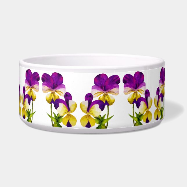 'The Pansy Party' on a Salad Serving Bowl (Front)