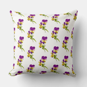 'The Pansy Party' on a Throw Pillow (I)