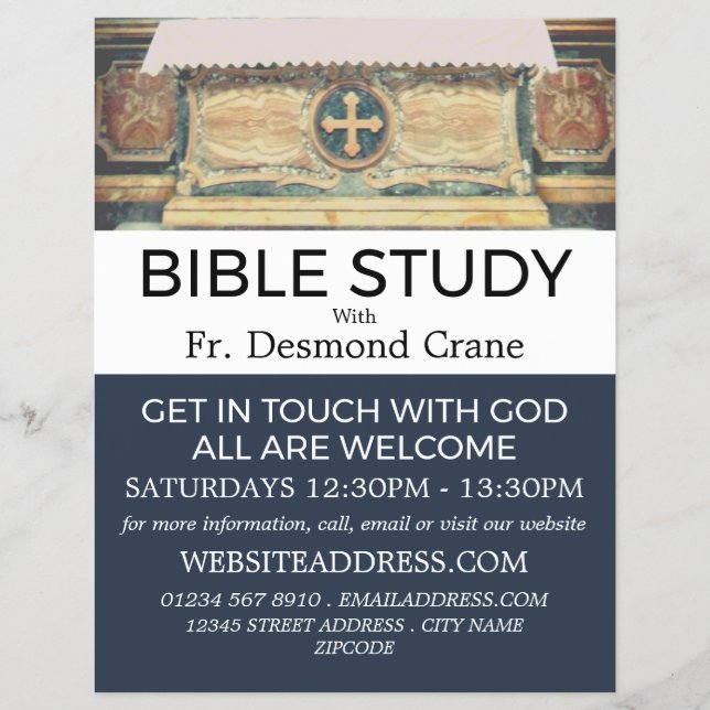 The Pantheon Altar, Rome, Christian Bible Class Flyer (Front)