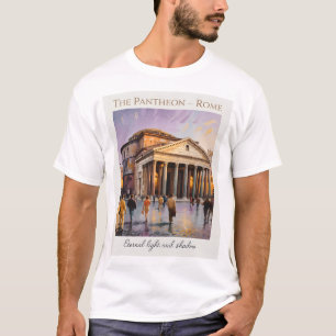 The Pantheon Rome Italy Watercolor Vintage Travel T-Shirt