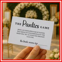 The Panties Game Wedding Bridal Shower
