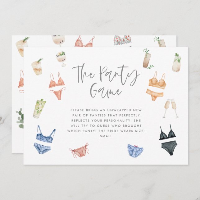 The panty game lingerie cocktail champagne (Front/Back)