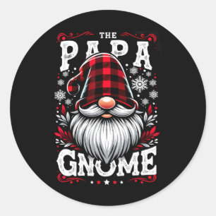 The Papa Gnome Matching Family Christmas Pajama Classic Round Sticker