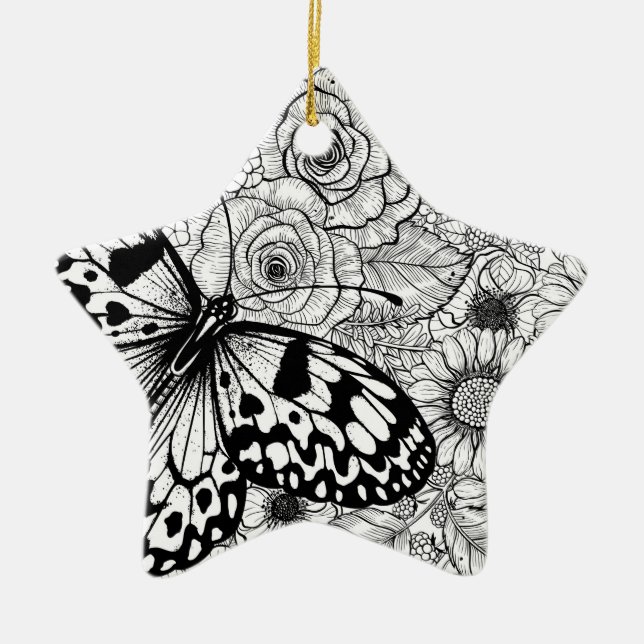 The paper kite garden ceramic tree decoration (Front)