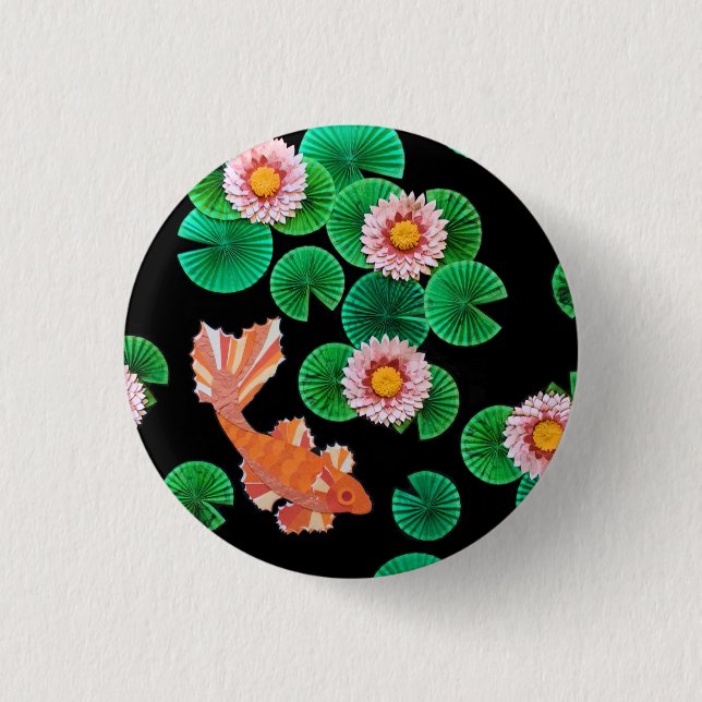 The Paper Koi Pond 3 Cm Round Badge (Front)