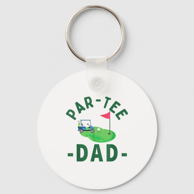 The Par Tee Dad Hole In One Golf Parents Matching  Key Ring (Front)