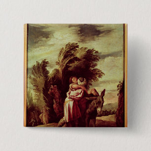 The Parable of the Good Samaritan 15 Cm Square Badge