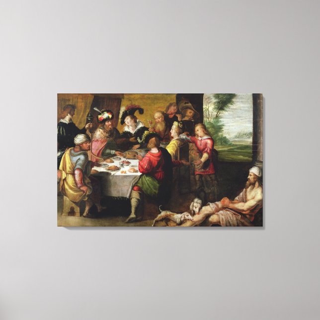The Parable of the Rich Man and Lazarus Canvas Print (Front)
