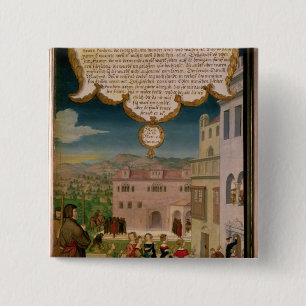 The Parable of the Wise and Foolish Virgins 15 Cm Square Badge