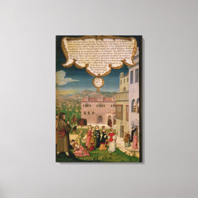 The Parable of the Wise and Foolish Virgins Canvas Print (Front)