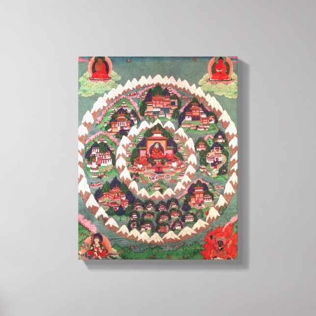 The Paradise of Shambhala, Tibetan Banner Canvas Print (Front)
