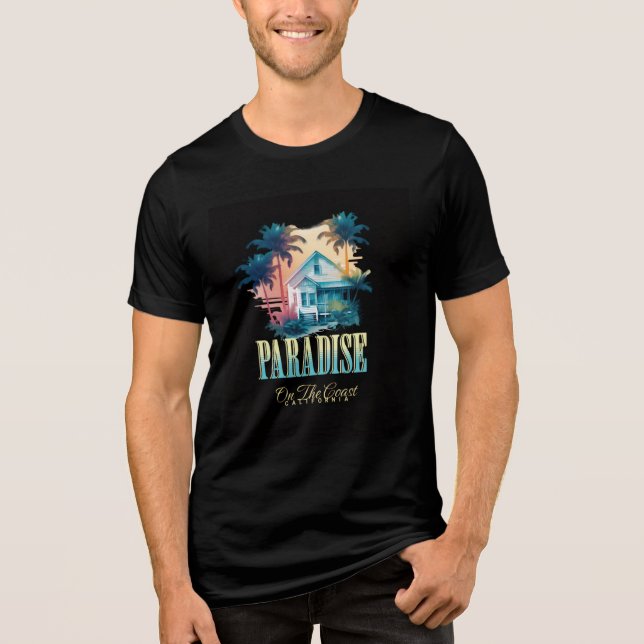 the paradise  Tri-Blend shirt (Front)