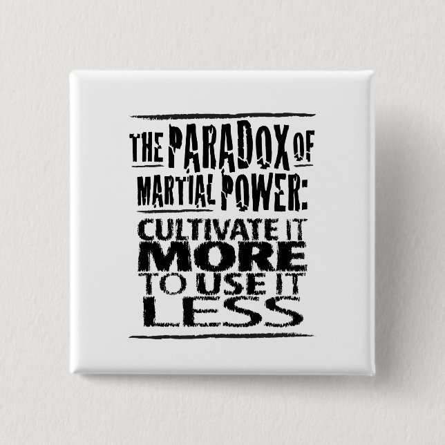 The Paradox of Martial Power 15 Cm Square Badge (Front)