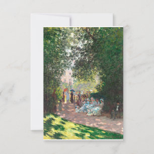 The Parc Monseau by Claude Monet Thank You Card