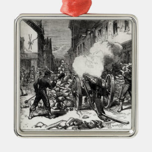 The Paris Commune: A Barricade at Issy Metal Tree Decoration