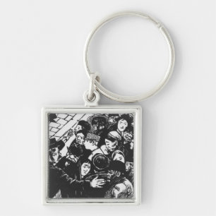 The Paris crowd, 1892 Key Ring