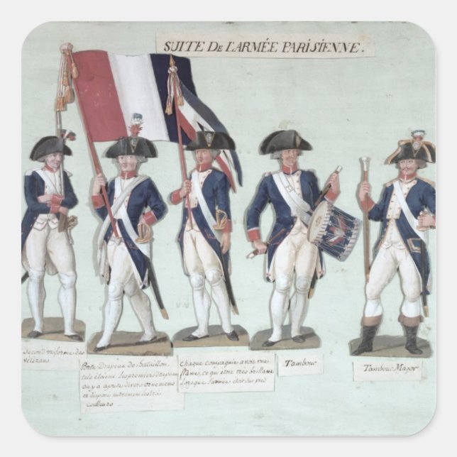 The Parisian Army during the French Square Sticker (Front)