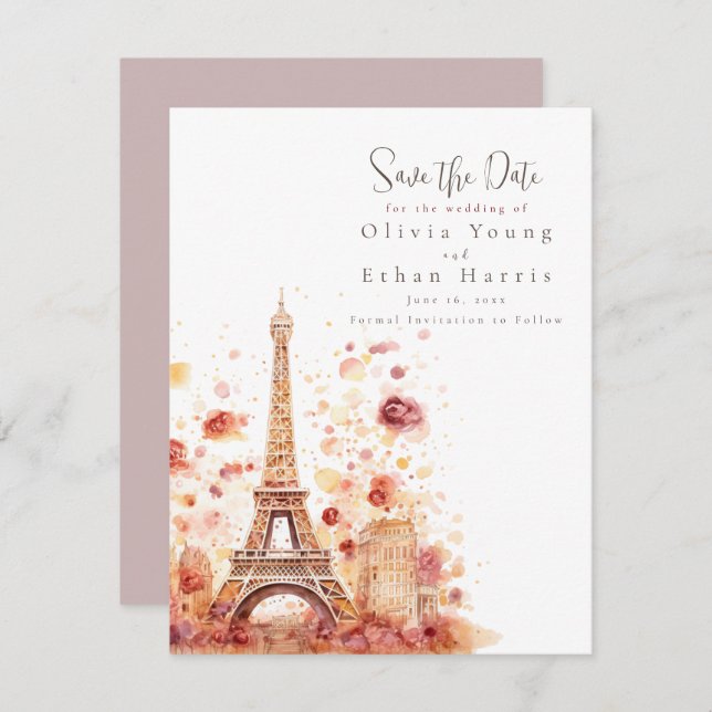 The Parisienne Save The Date (Front/Back)