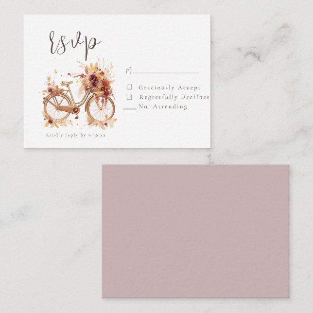 The Parisienne Wedding RSVP Enclosure Card (Front/Back)