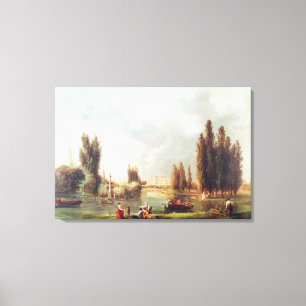 The Park and Chateau at Mereville Canvas Print