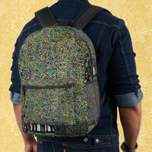 The Park by Gustav Klimt, Vintage Art Nouveau Printed Backpack