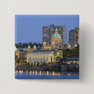The Parliament Buliding lit up at the inner 15 Cm Square Badge