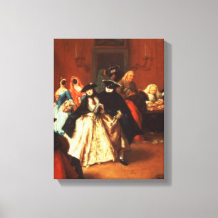 The Parlour (oil on canvas) Canvas Print