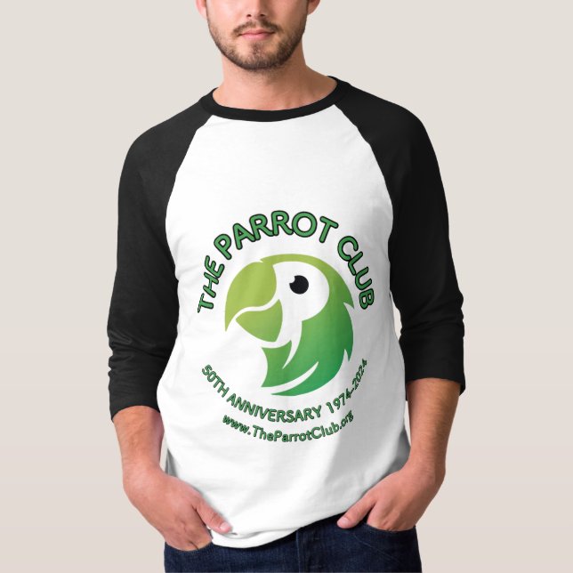 The Parrot Club 50th Anniversary 3/4 Sleeve Raglan T-Shirt (Front)