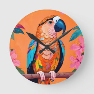 The Parrot Round Clock