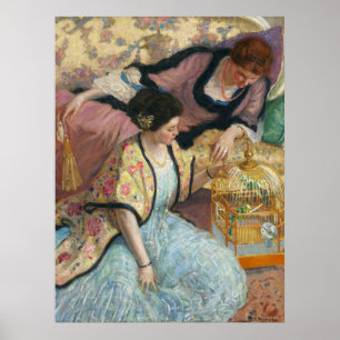 The Parrots by Frederick Carl Frieseke Poster
