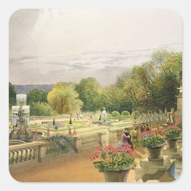 The Parterre, Harewood House near Leeds, pub. by T Square Sticker (Front)