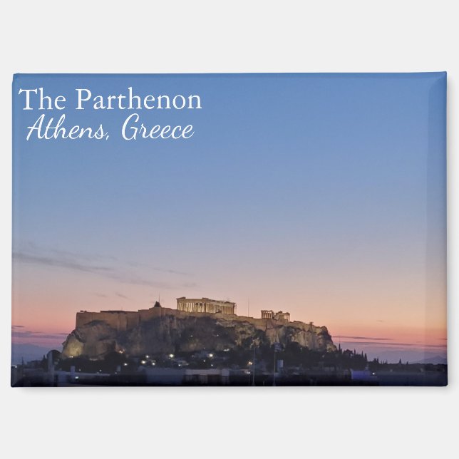 The Parthenon Greece at Sunset Souvenir Magnet (Front)