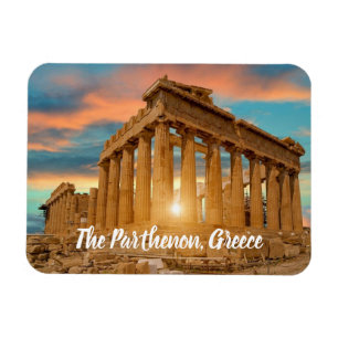 The Parthenon Greece stylised Magnet